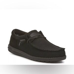 Hey Dude Men's Black Wally Funk Mono Extra Wide Slip-On Shoes Size 13 Modern